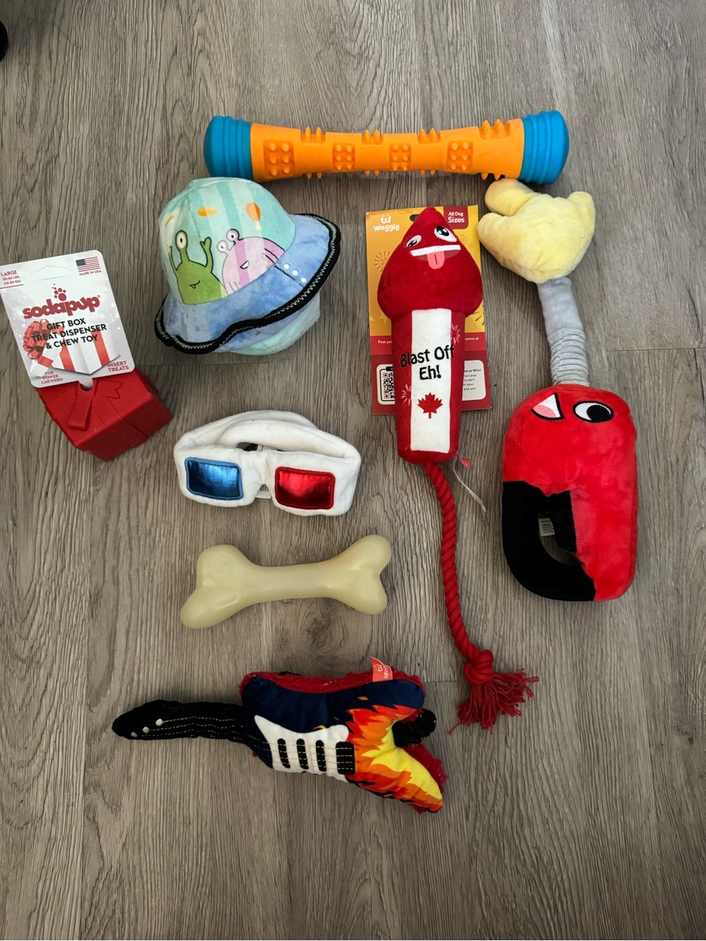 Big bundle of new and gently used dog toys